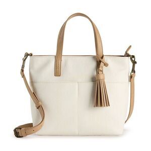 New Sonoma Goods For Life Medium Birch Elmore Tan Mini Pocket Tote Bag